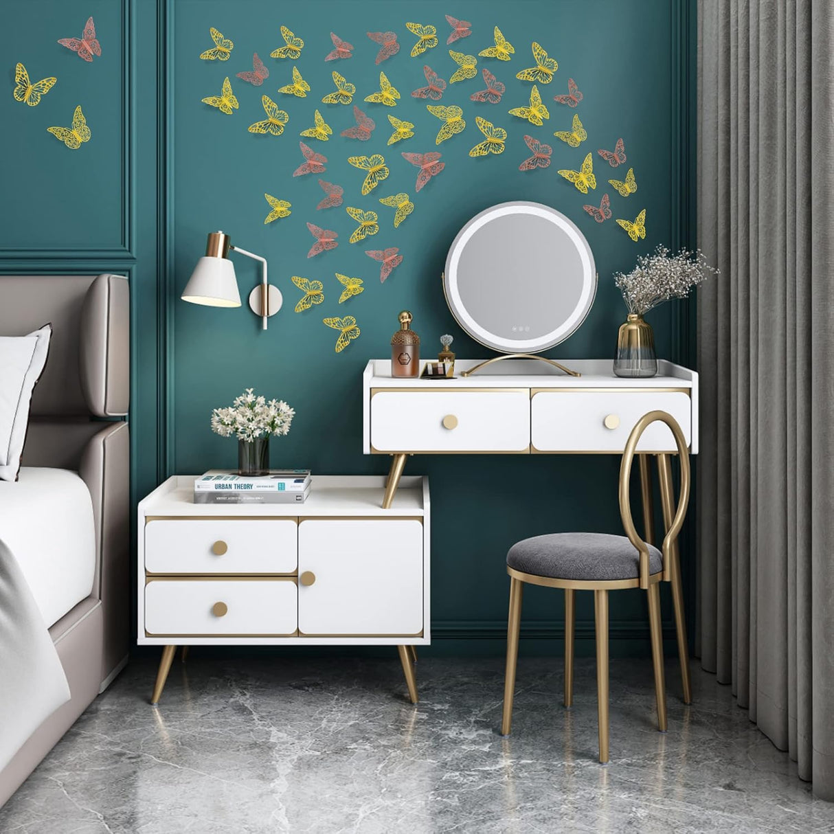 Decoración de Pared Mariposas 3D SAOROPEB, 72 Piezas, 3 Tamaños