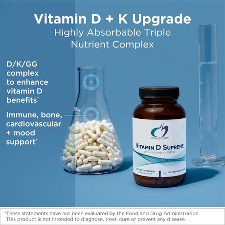 Suplemento de Vitamina D, Designs for Health, 5000 IU, 60 cápsulas