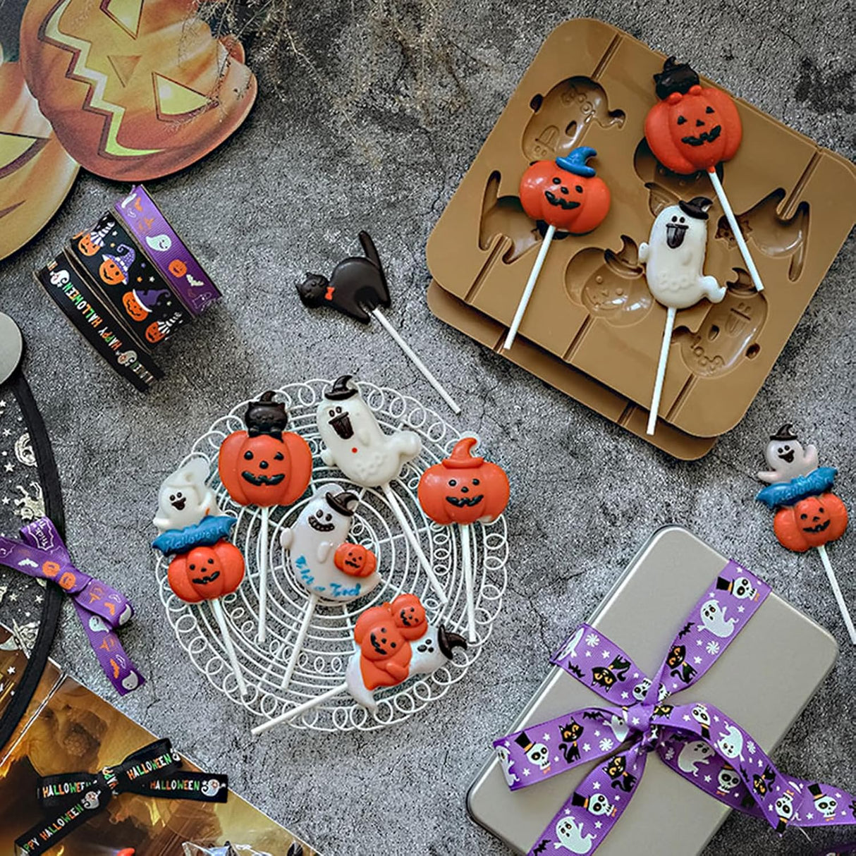 Moldes de Silicona para Halloween 2 Pack Formas de Dulces