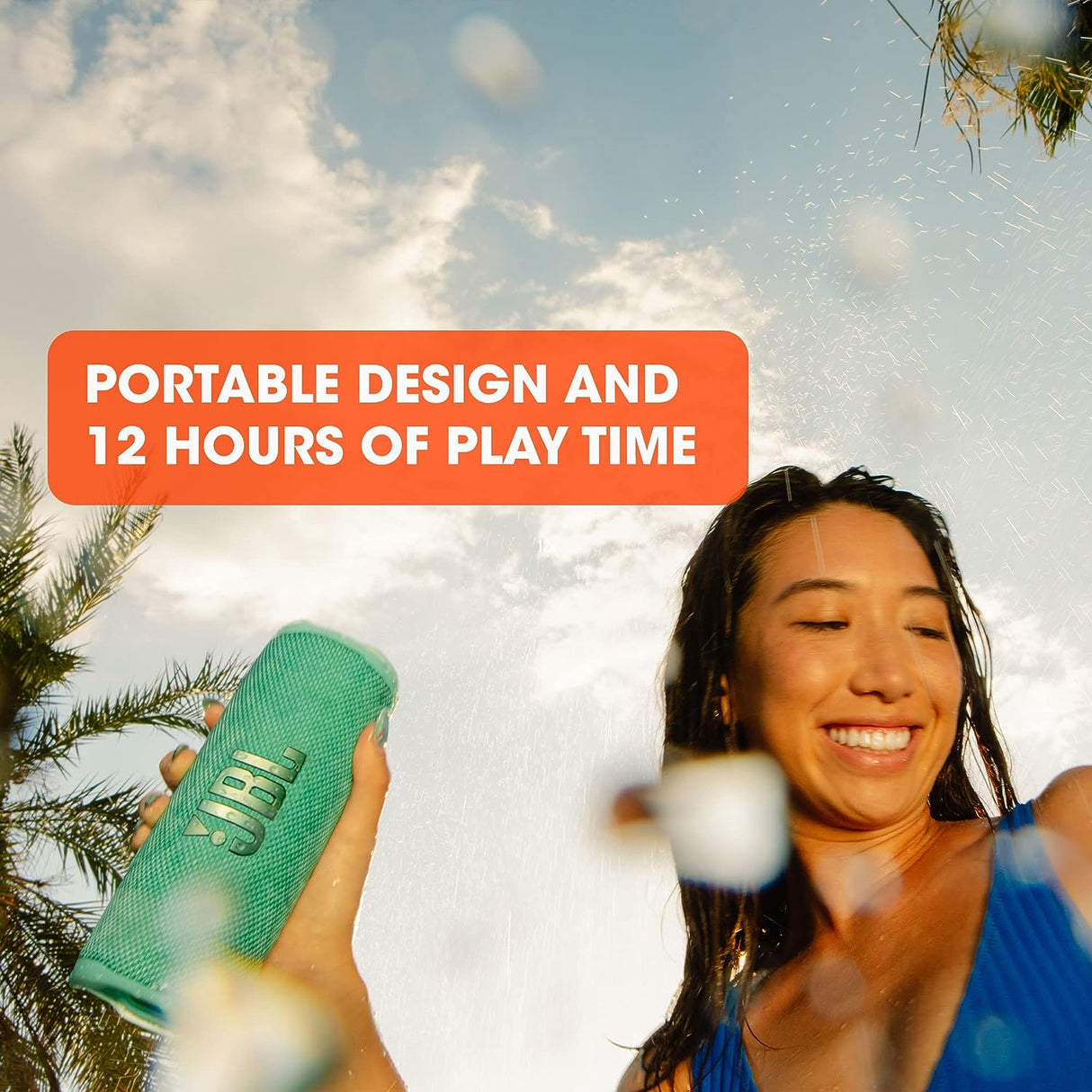 Altavoz Bluetooth JBL Flip 6, sonido potente, IPX7, 12h