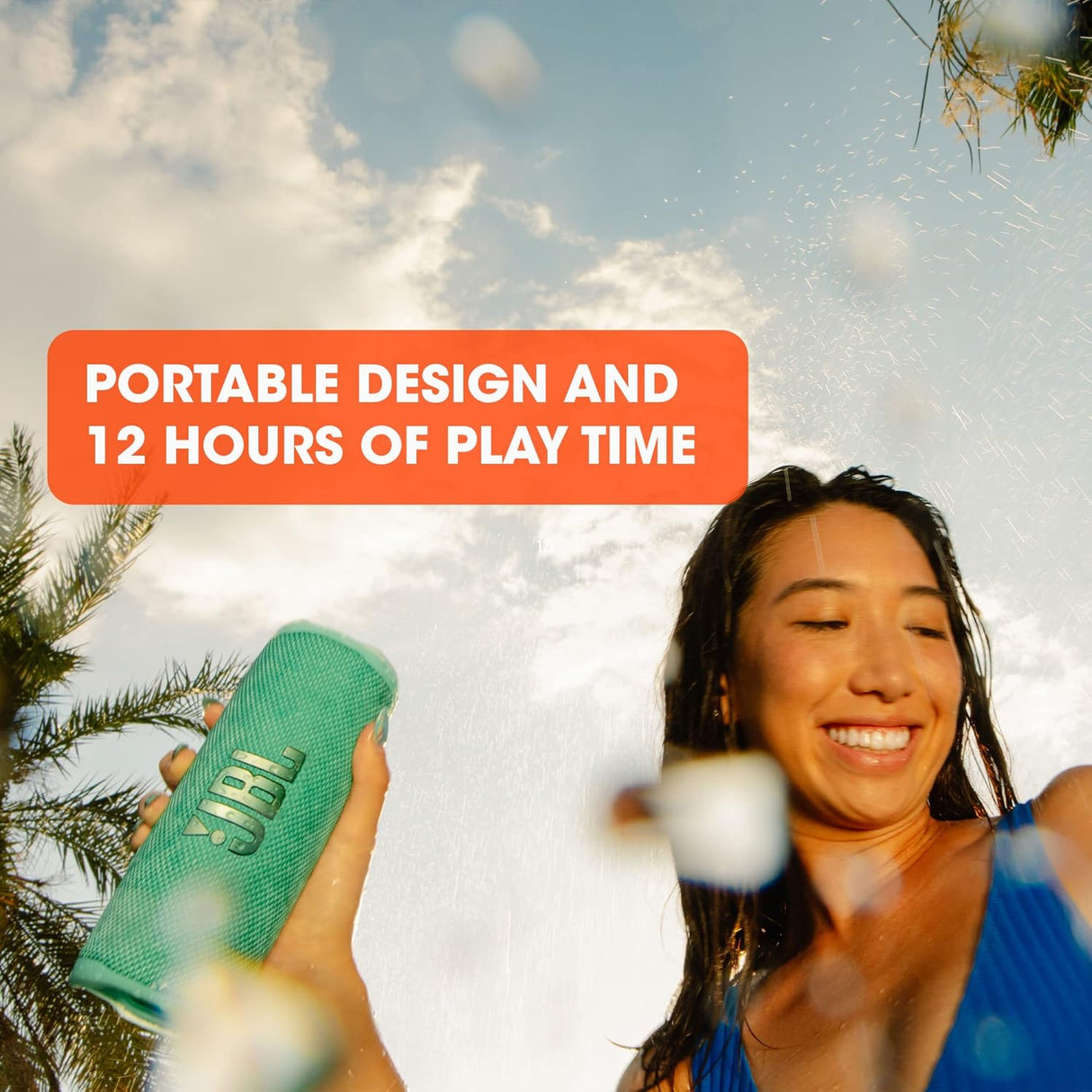 Altavoz Bluetooth JBL Flip 6, sonido potente, IPX7, 12h.