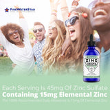 Suplementos Zinc líquido, gotas líquidas fáciles  4 onzas