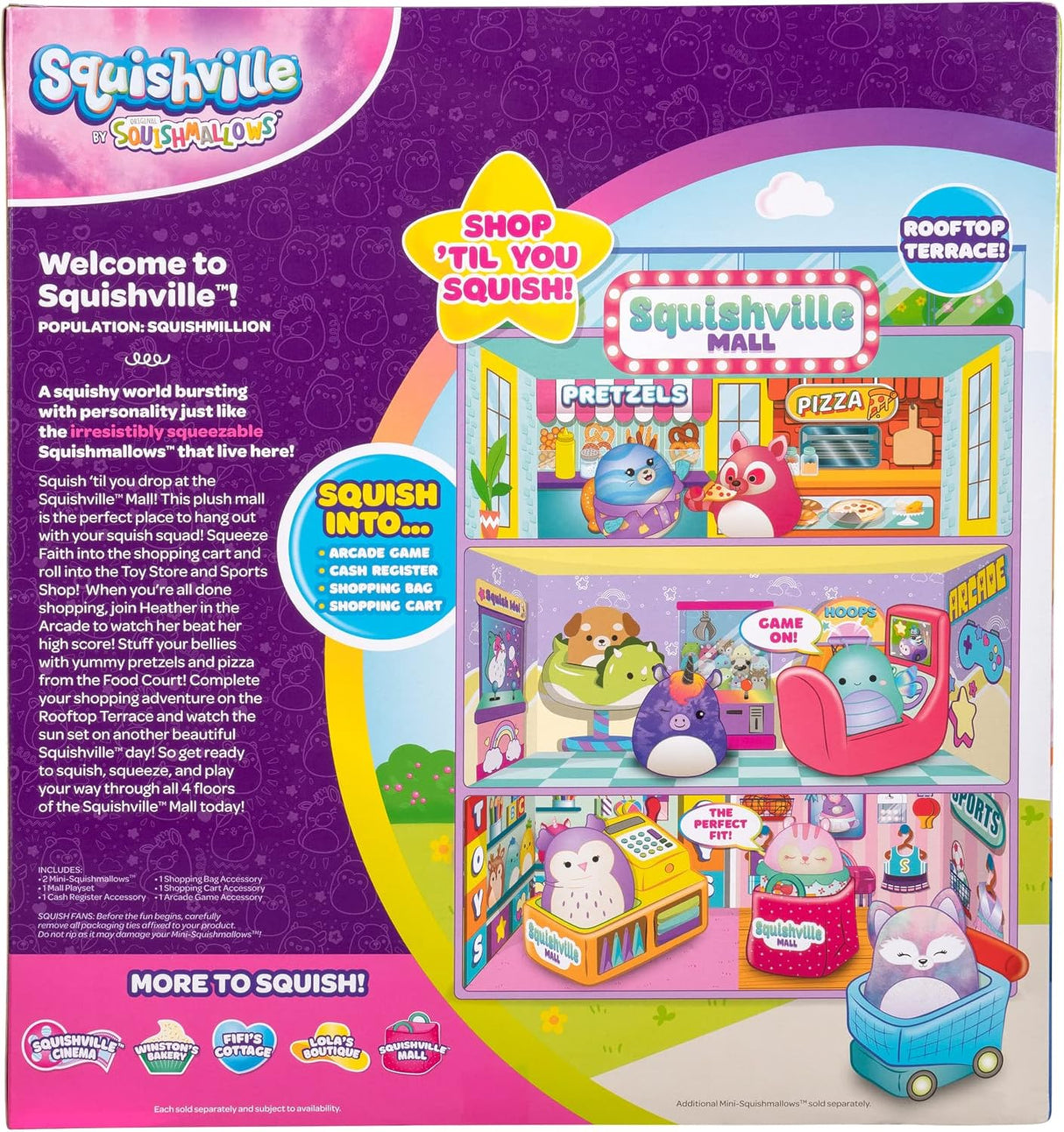 Mini-Peluche Squishmallow Escena de Juego con Accesorios SQM0158