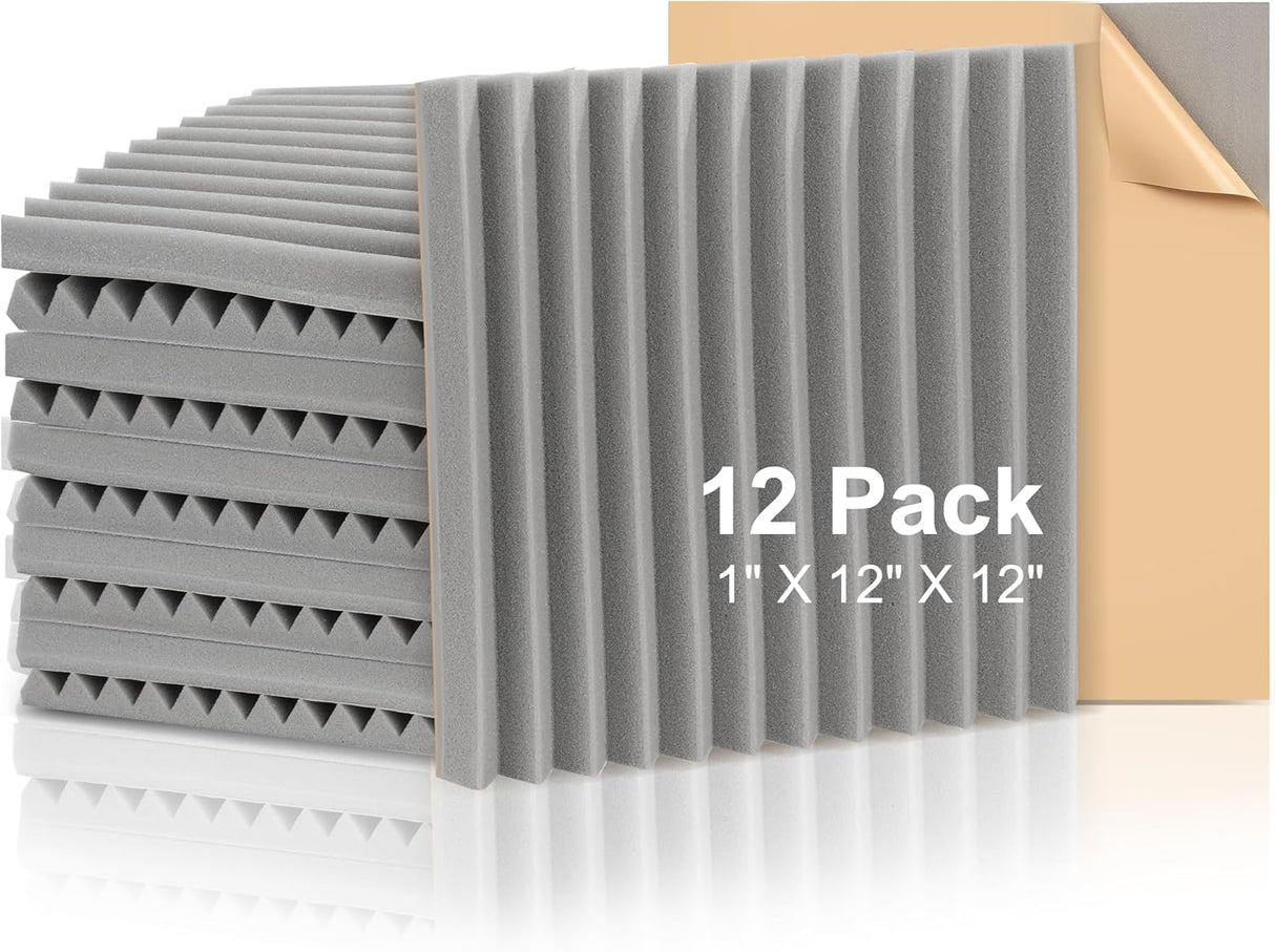 Paneles Acústicos Fstop Labs 1 x 12 x 12 Adhesivos Wedge