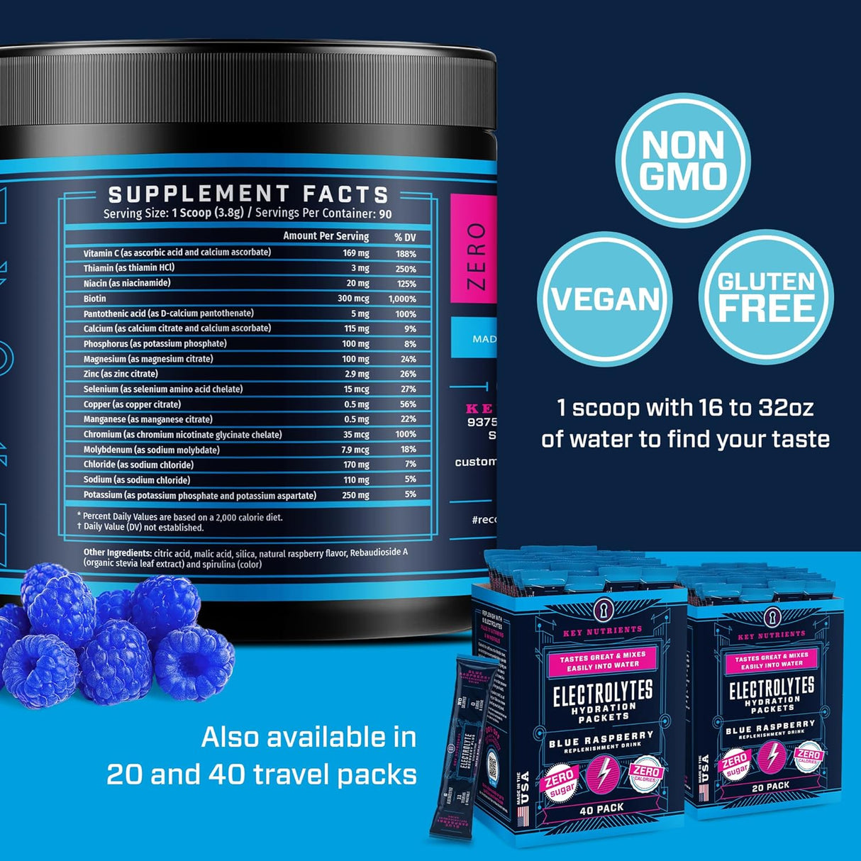 Multivitamin en Polvo Electrolytes - Sin Azúcar - 90 Porciones