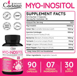 Cadane Myo Inositol, Té Verde & Garcinia Capsules, 90