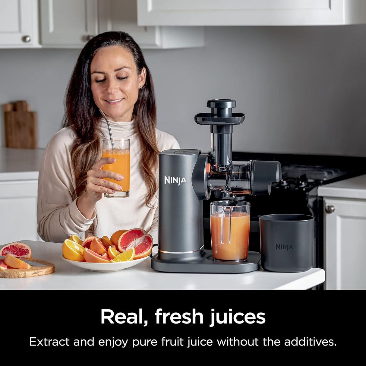 Extractor de jugos Ninja, prensado en frío, modelo JC151