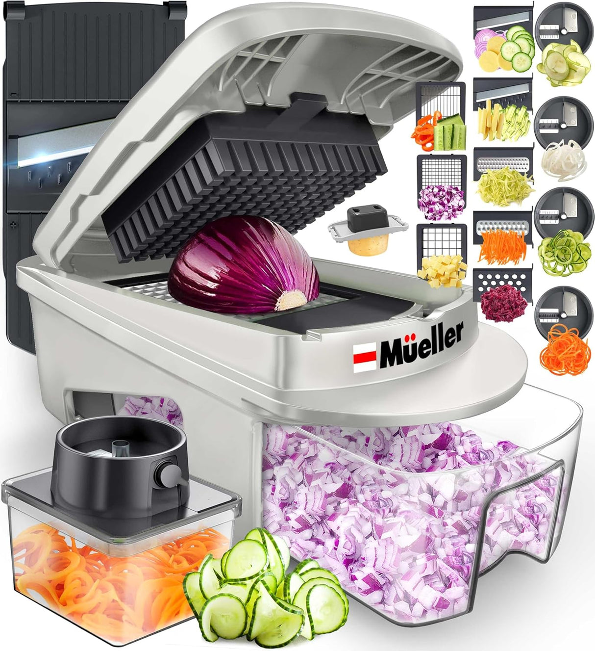 Mueller Pro-Series cortador de alimentos 12 cuchillas