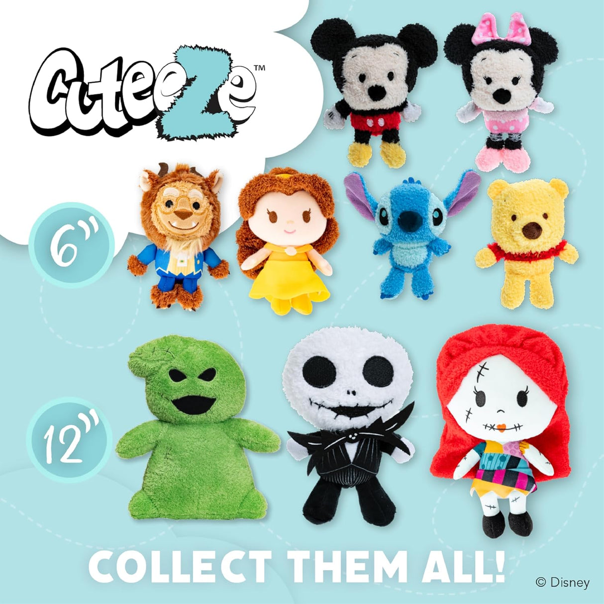 Peluches Zero Disney Cuteeze 2 Pack - 6 pulgadas para niños