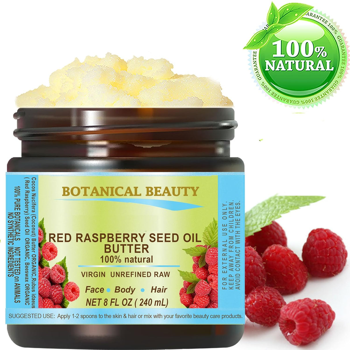 Aceite de Semilla de Frambuesa Virgen Puro para Piel y Cabello