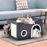 Casa para Gatos Heeyoo - Cueva Grande con Rascador y Pelota