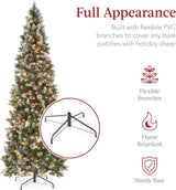Árbol de Navidad 7.5ft Best Choice Products, Flocked, Modelo Slim