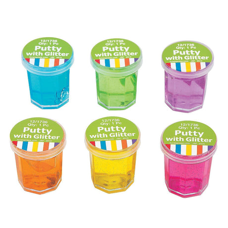 Mini Clear Putty con brillo (4 docenas)