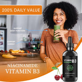Suplemento líquido de vitamina B3  como niacinamida 120ml