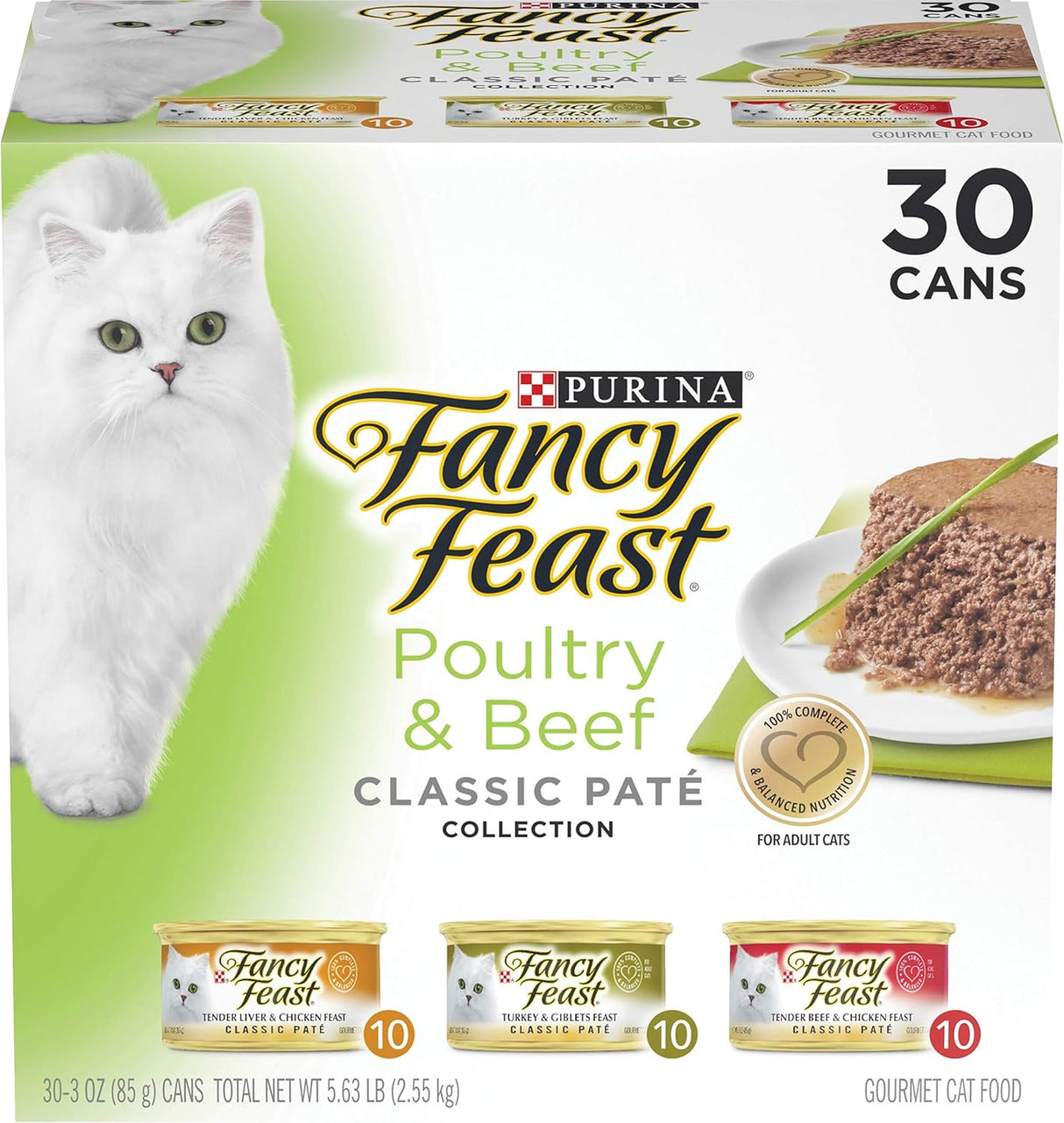 Alimento para gatos húmedos  (30) latas de 3 onzas