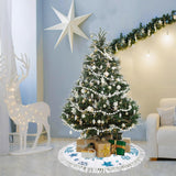Faldón de árbol de Navidad 30 con copos de nieve, decorativo