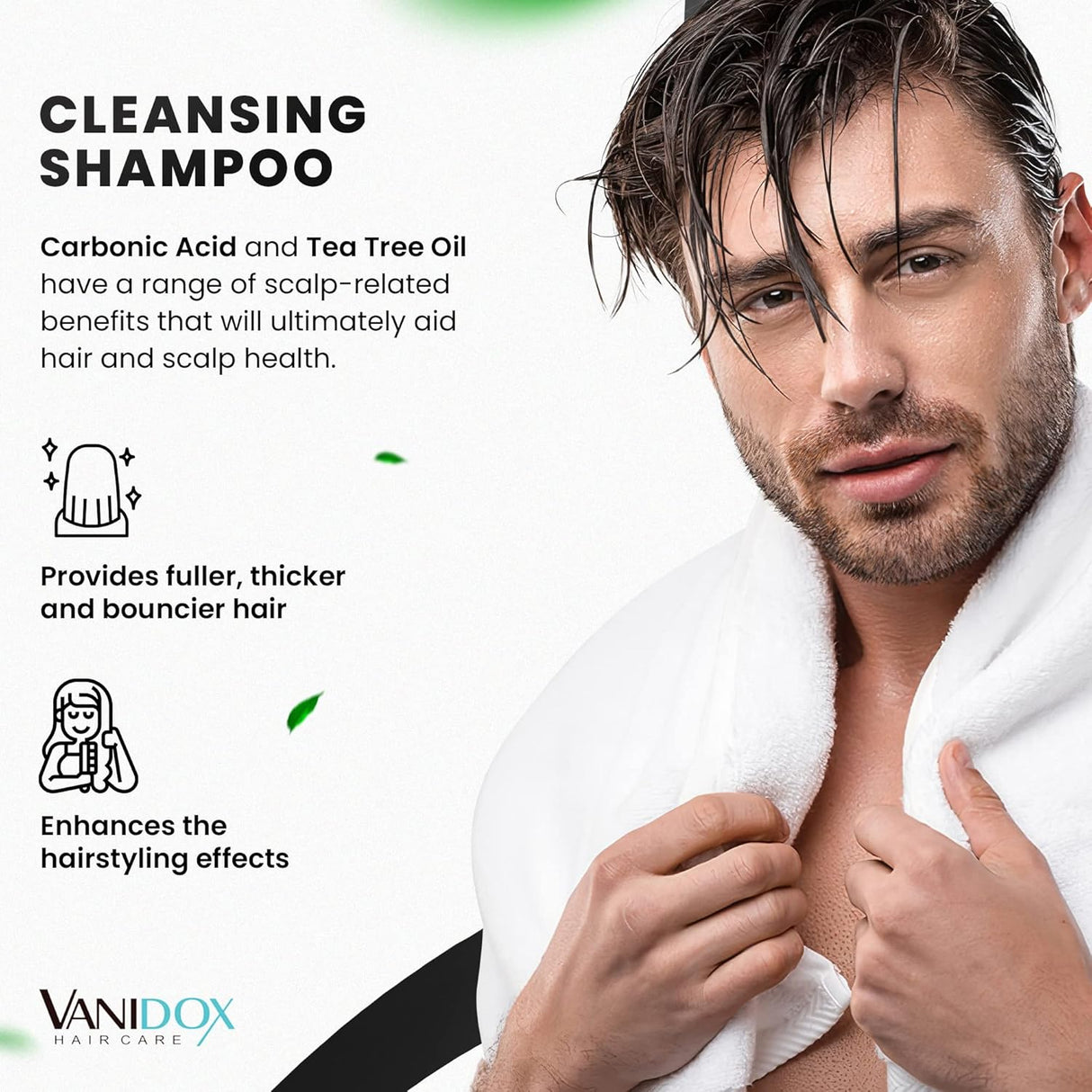 Champú de ácido carbónico para hombres y mujeres VANIDOX