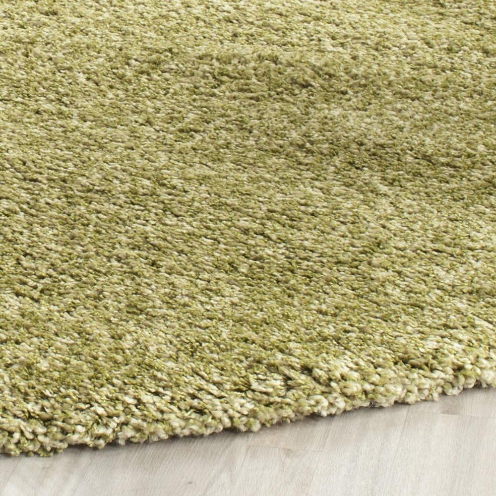 Alfombra redonda de pelo largo, 2 pulgadas de grosor, modelo SG151