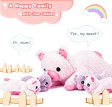 IKASA Mommy Pig - Peluche para mamá y bebé, (cerdo)