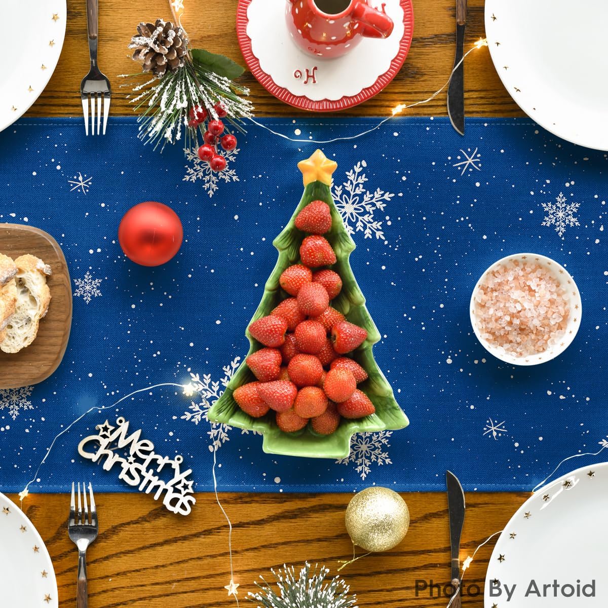 Camino de Mesa Artoid Mode 13x72 Pulgadas Let It Snow