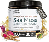 Atlantic Naturals Polvo de Sea Moss con Ashwagandha y Maca - 150g