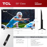 Televisor TCL 55 UHD 4K Smart TV, Dolby Vision, 55S551F