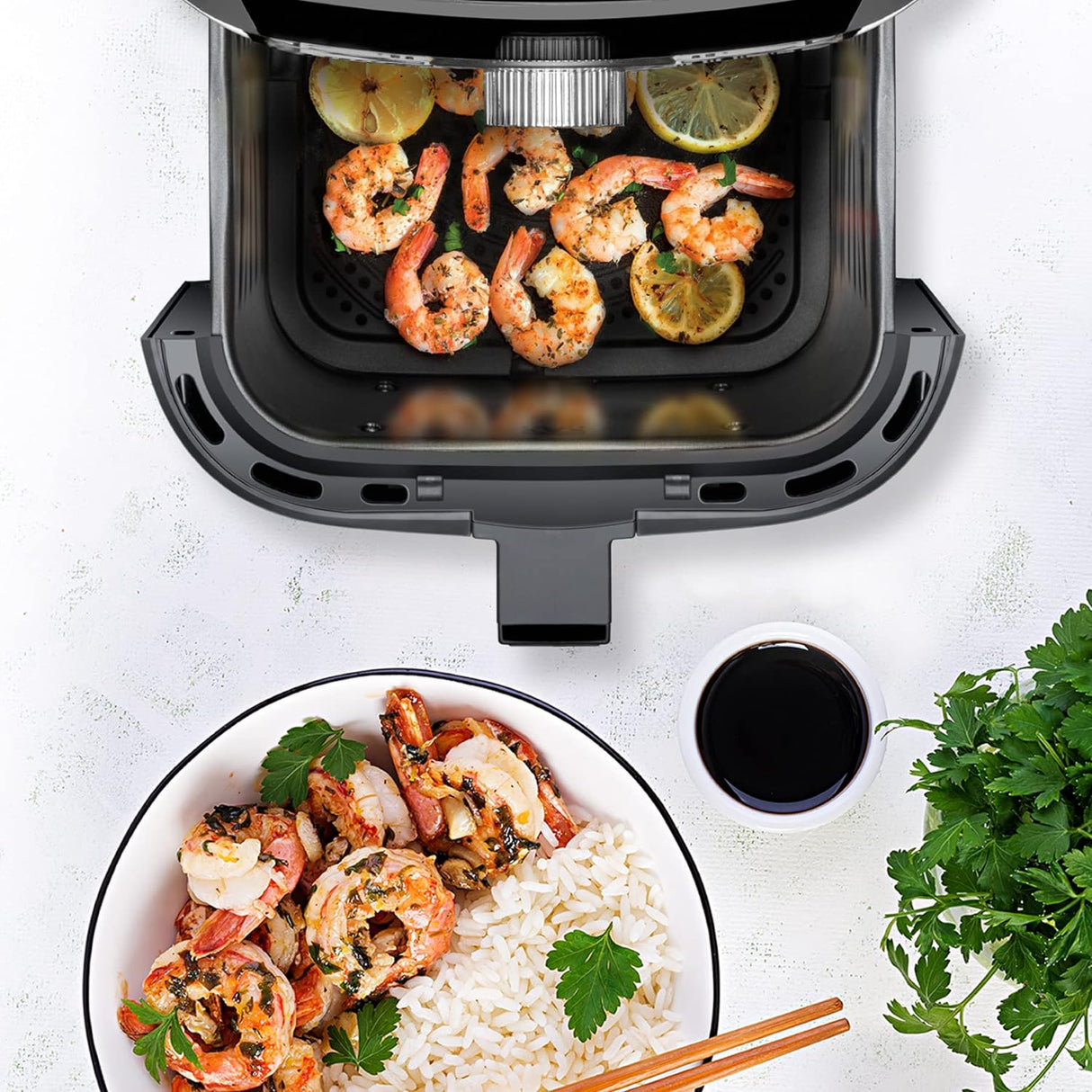 Freidora de aire CHEFMAN 4.5 Qt, fácil de usar, 60 min, autoapagado