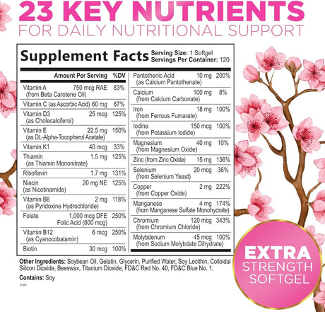 Multivitamínico para Mujeres con Hierro - 120 Softgels