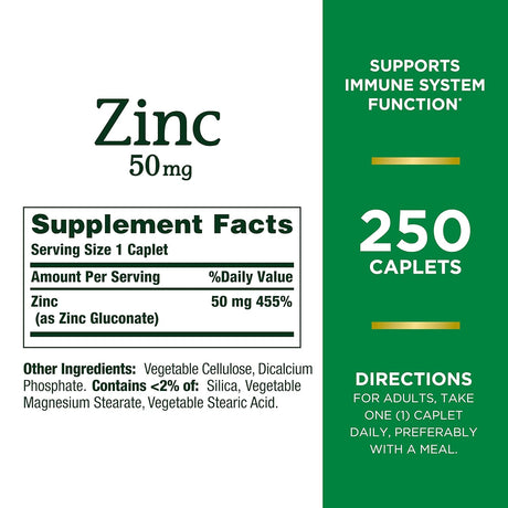 Suplementos Alimenticios antioxidante  Zinc 50