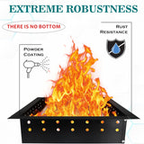 Anillo de fuego sin humo cuadrado - Acero al carbono 36" OD