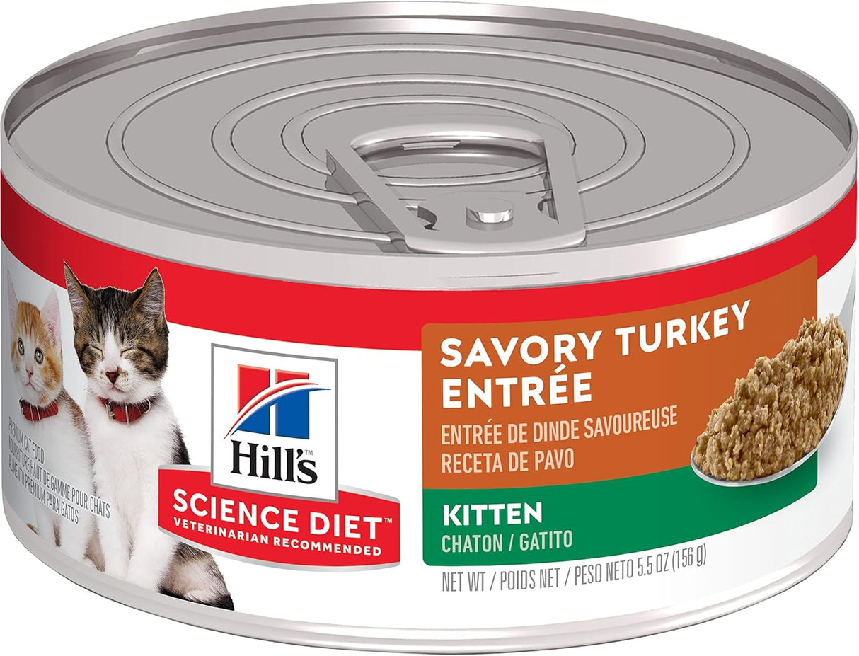 Alimento enlatado y picado para gatito, paquete de 24