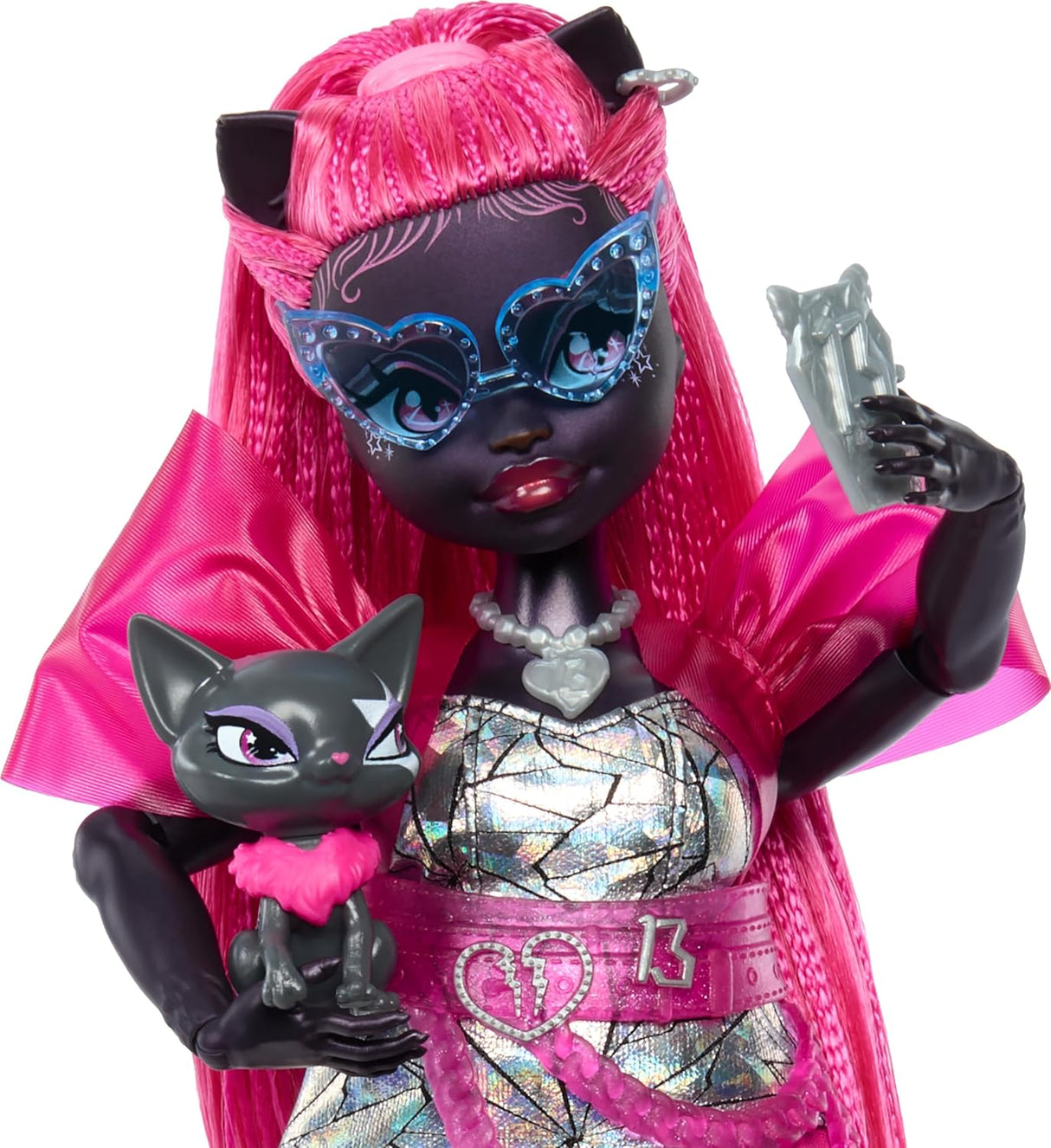 Muñeca Catty Noir Monster High, Werecat con accesorios y mascota