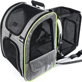 Mochila de transporte para gatos con malla transpirable