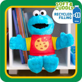 Peluche Cookie Monster 33 cm, Just Play, relleno reciclado, 18+ meses