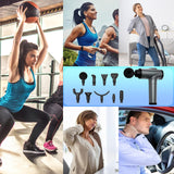Masajeador Eléctrico Profundo, 30 Velocidades, 9 Accesorios