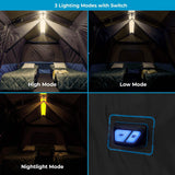 Tienda de campaña instantánea con luces LED Cabaña familiar