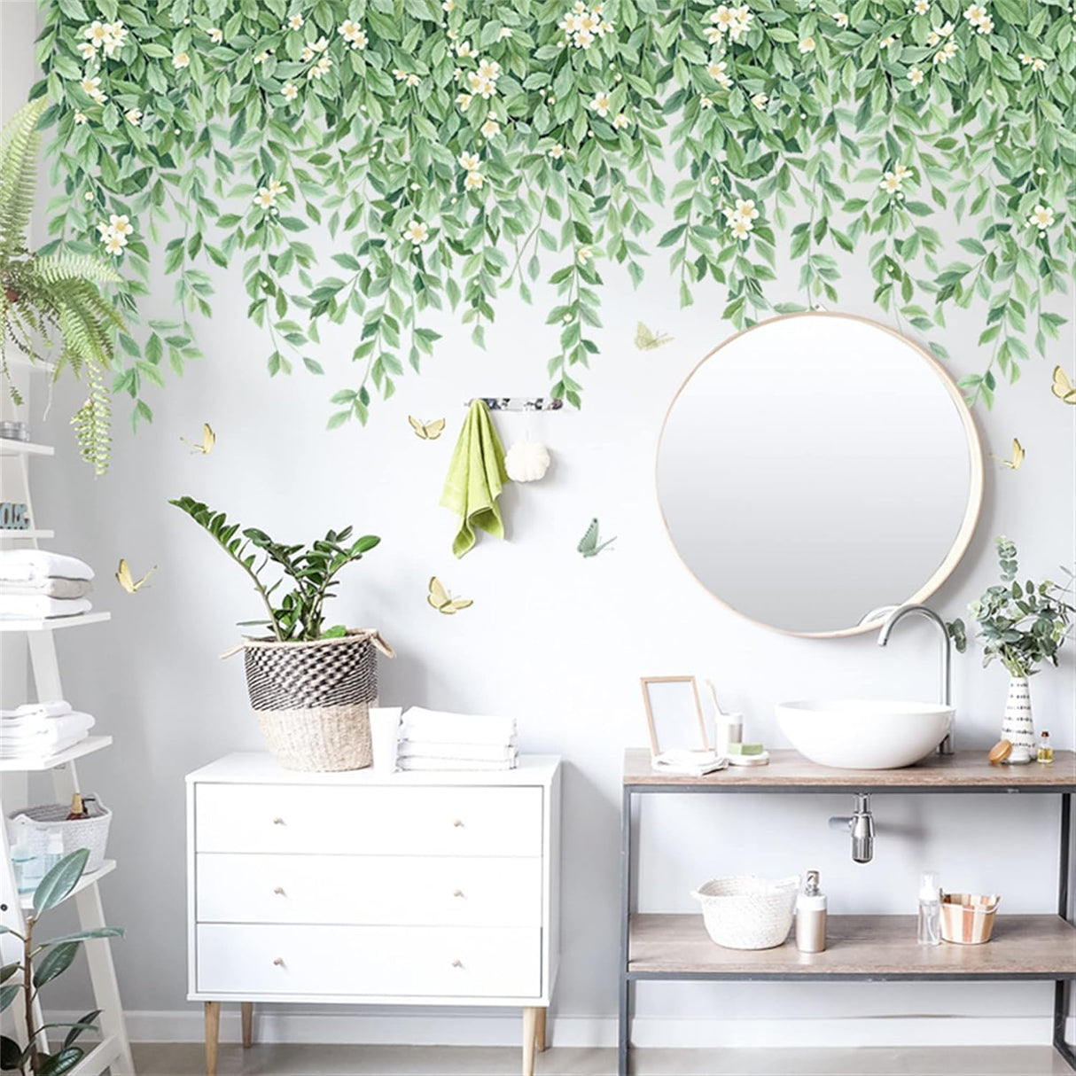 Vinilo WAFT YEARN Decoración Pared Hojas Vínculo Removible