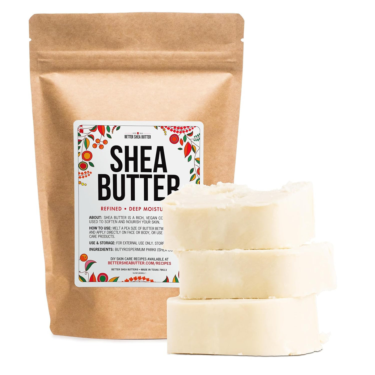 Manteca de Karité Refinada Sin Aroma - 100% Pura para Piel y Cabello