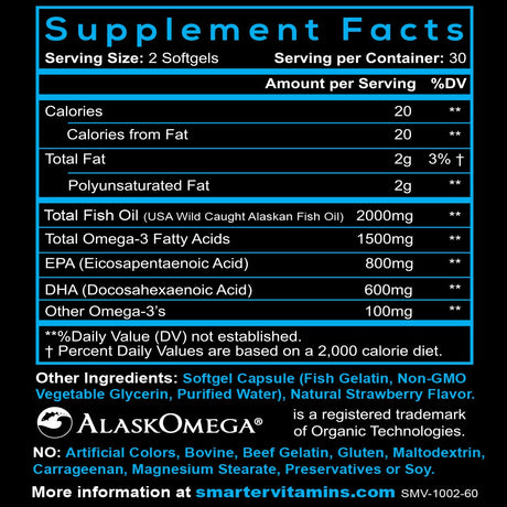 (Paquete de 3) Aceite de pescado Omega 3 sabor a fresa