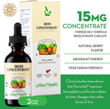 Suplemento de hierro de 15 mg por ml  Aumenta la energía