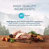 Blue Buffalo Wilderness - Alimento seco natural para gatos adultos, alto en proteínas, pato, 5 libras