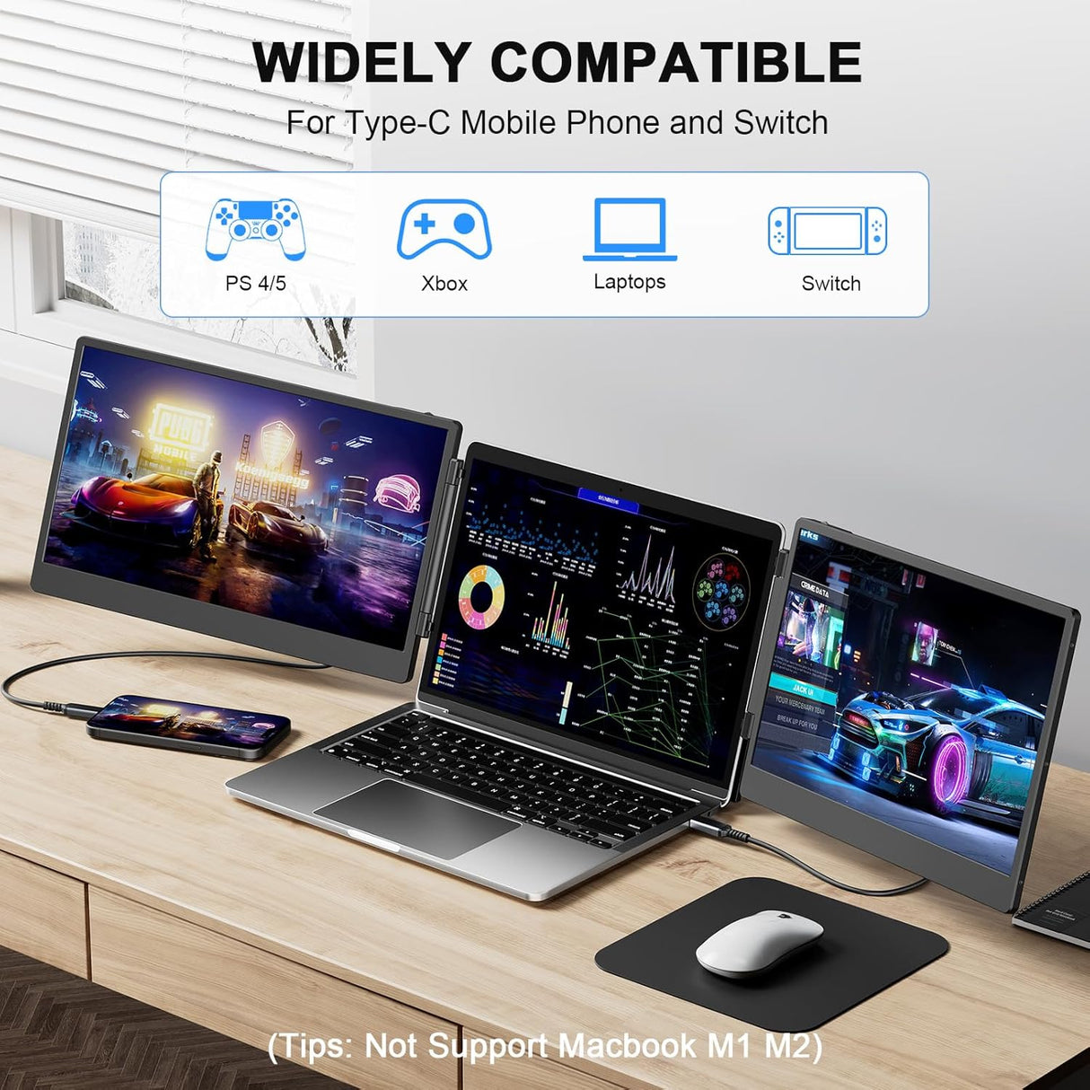 Extensor de Pantalla S3, Monitor Portátil 14'' 1080P FHD
