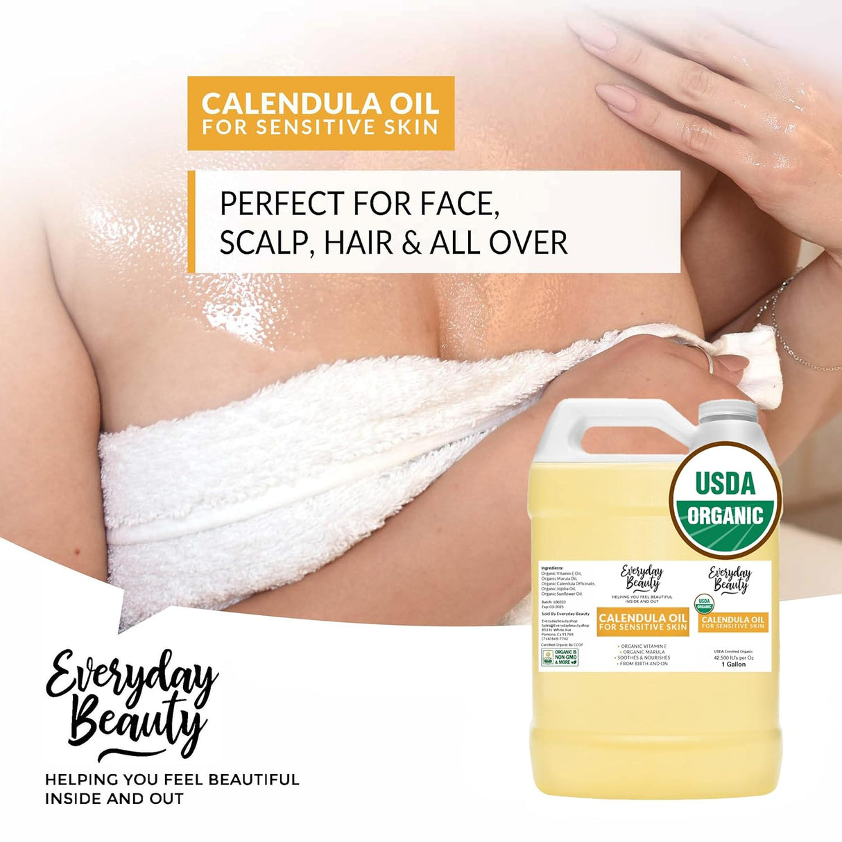 Aceite de Caléndula Orgánico para Pieles Sensibles