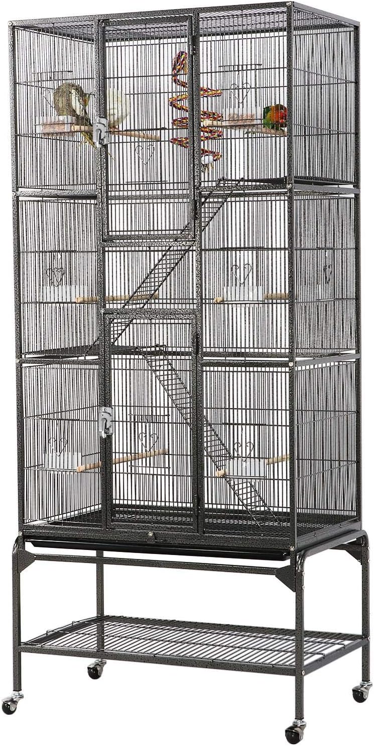 Jaula para aves grande Yaheetech, 69 pulgadas, metal, modelo XL