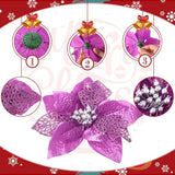 Flores Artificiales de Navidad WILLBOND 36 Piezas Poinsettia
