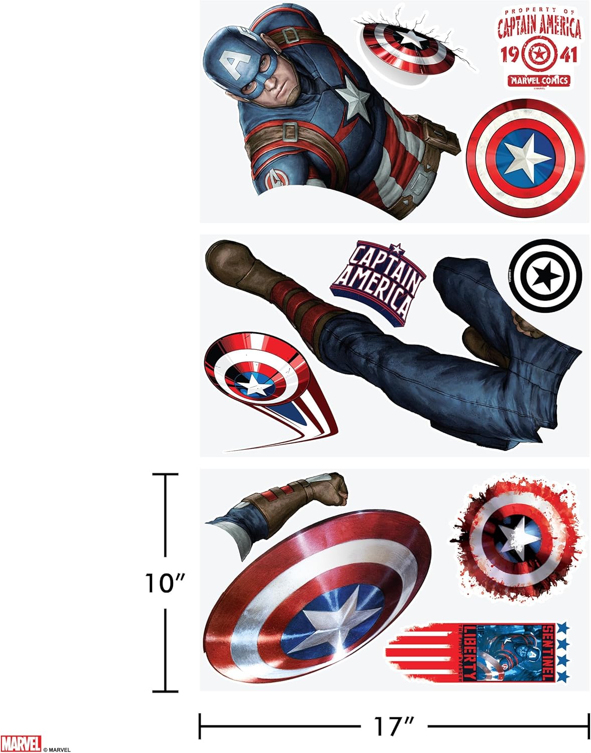 Wall Palz Vinilos Decorativos Captain America 27 Realidad Aumentada