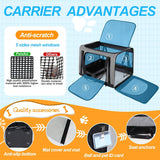 Transportín grande para mascotas Petskd, 24x17x17, 2 gatos