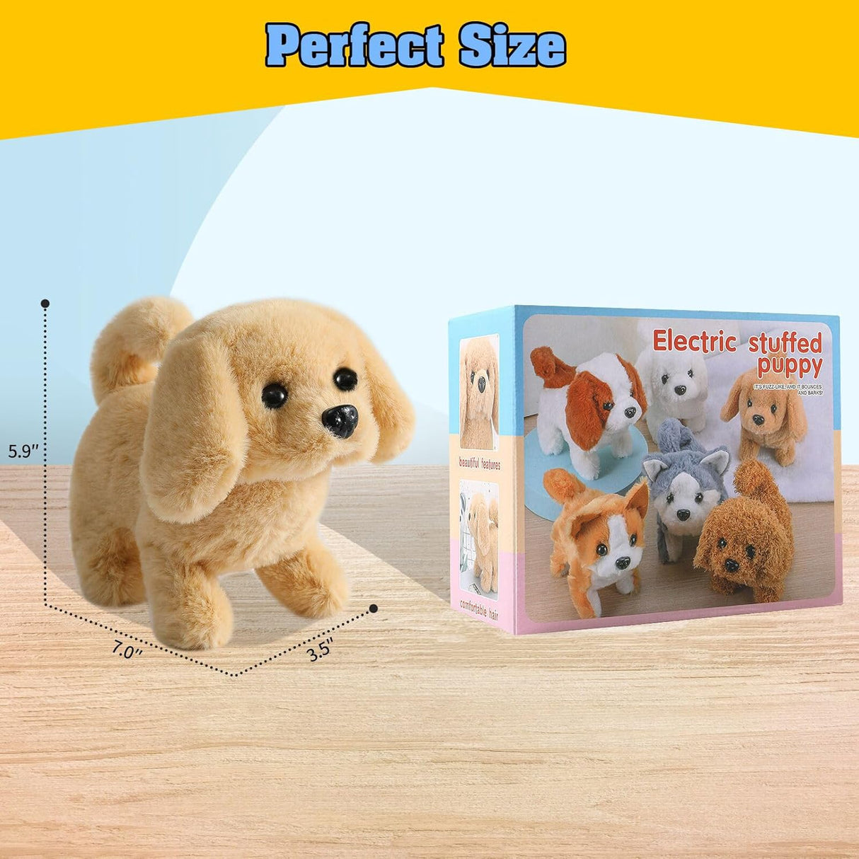 Perrito de Peluche Interactivo - Camina, Ladra, Agita la Cola