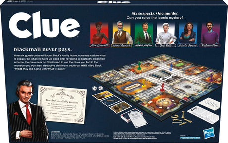 Juego de mesa Clue de Hasbro, para 2-6 jugadores, 8+ años