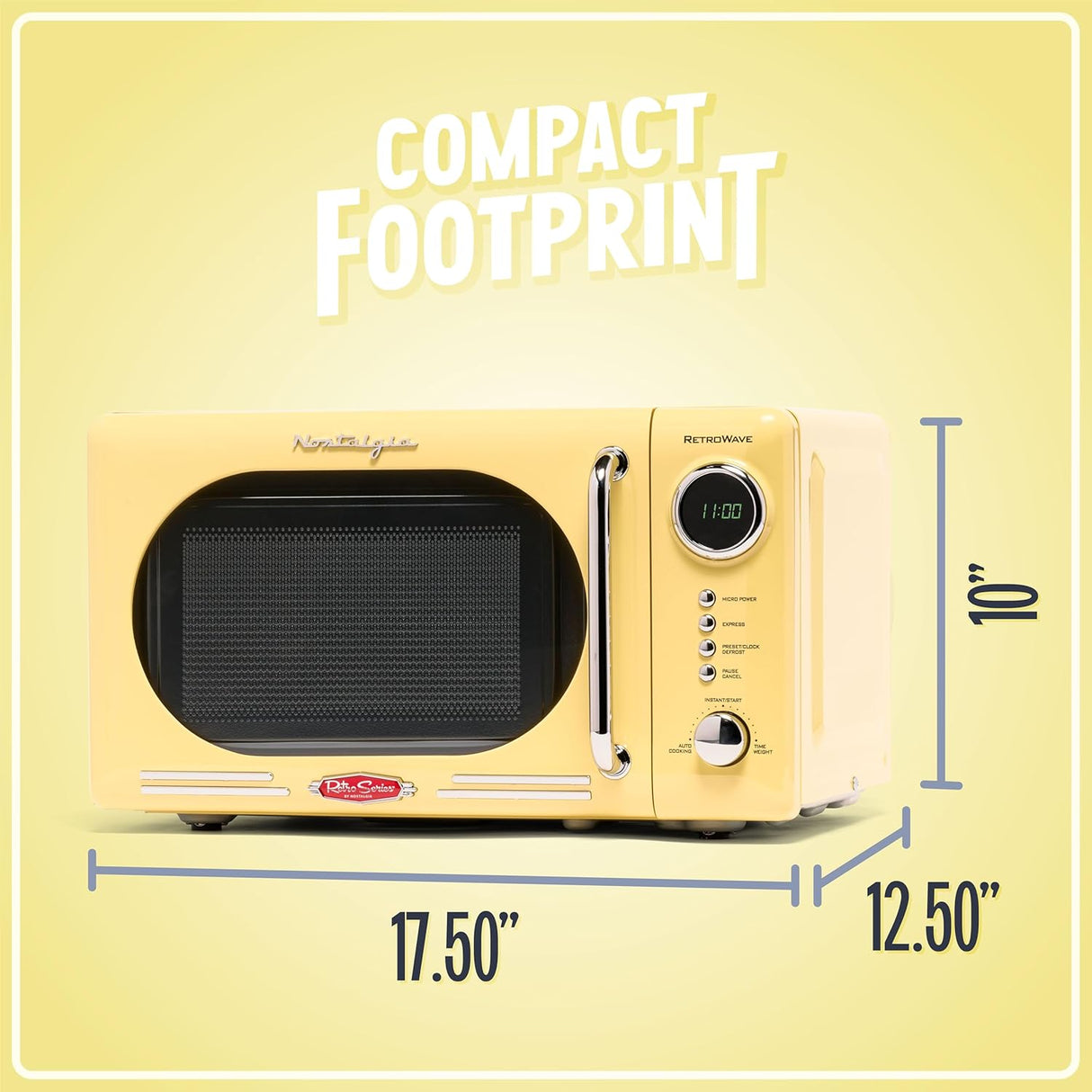 Microondas Compacto Nostalgia NRMO7YW6A, 0.7 Cu. Ft., 700W